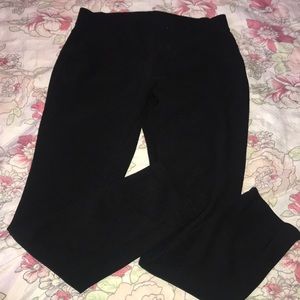Lena size L Black stretch trouser style leggings.